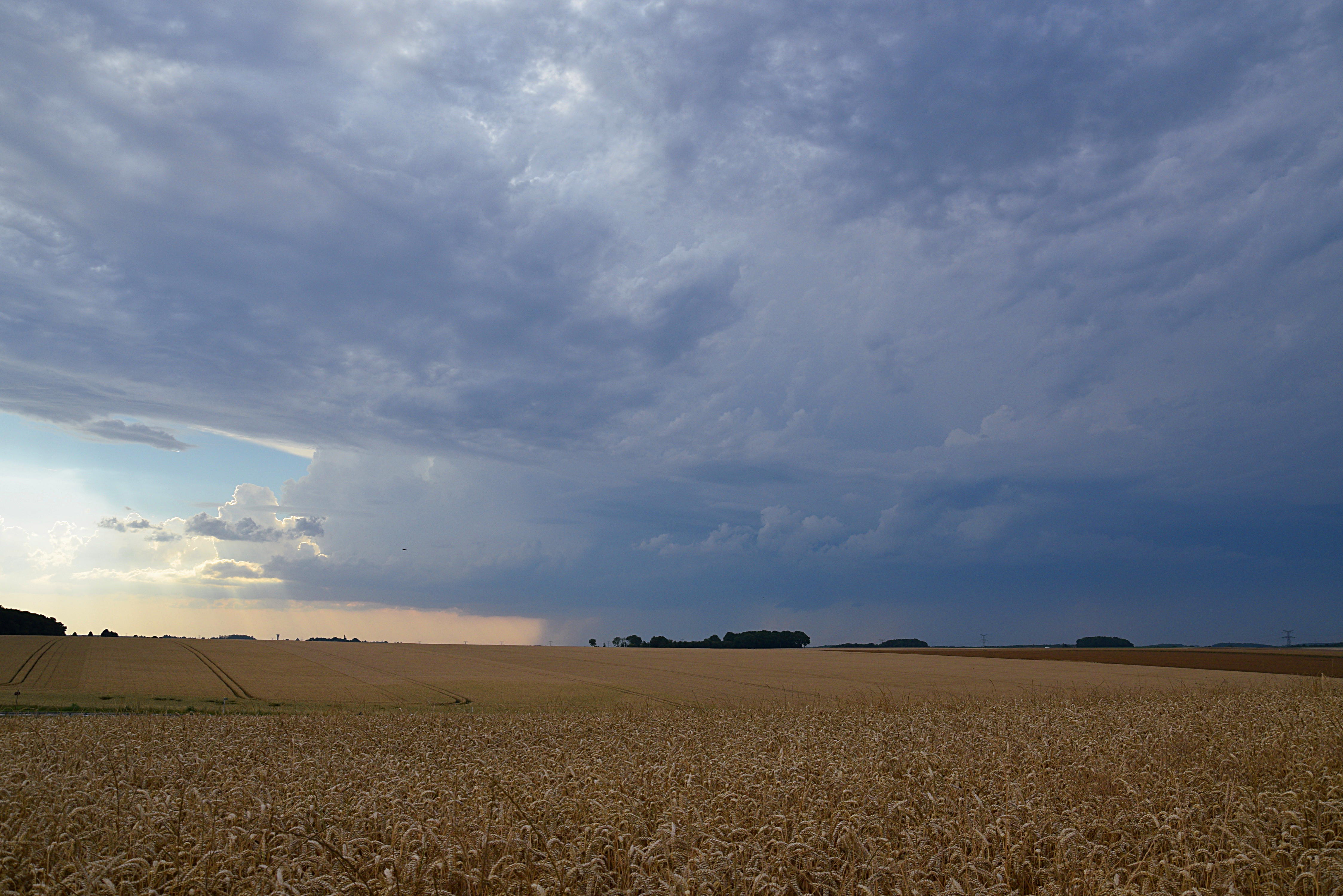 Orage au nord de l'Oise - rideau de pluie visible - 06/07/2017 19:29 - Sébastien GIRARD