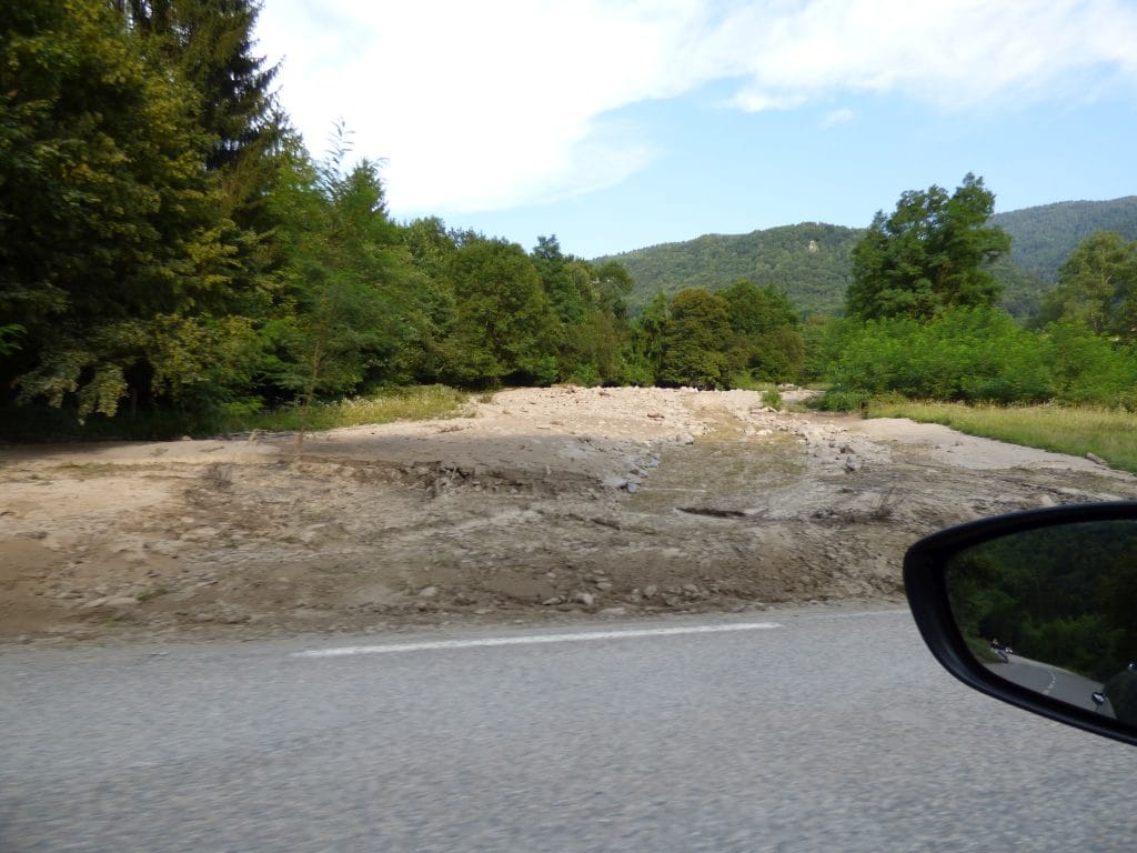 Les restes des coulées de boue qui ont affecté le secteur de la Chapelle du Bard (38) lors d'un orage le 23/07/2016 - 23/07/2016 20:00 - Cyril Bras