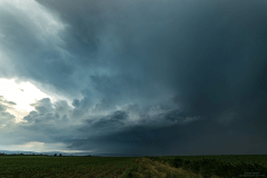 Photo de l'orage grêligène qui s'est maintenu un bon moment dans la région de Strasbourg, hier en fin d'après-midi. Contre toute attente, l'orage a développé une rotation sur une demi-heure, probablement grâce aux cisaillements induits par l'interaction avec un front de rafale venu d'Allemagne un peu plus tôt. - 07/06/2016 20:07 - Lucas ADLER