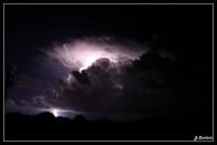 Orage nocturne sur la façade orientale de la Corse, à proximité d'Aleria. - 09/09/2010 23:00 - J CARLOTTI