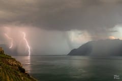 Impacts sur le Haut-Léman en soirée. - 24/06/2016 23:00 - Marc FAVRE