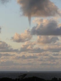 Une trombe marine a été observée le 15 août 2010 au large de Biarritz (Pyrénées-Atlantiques), vers 20h45 locales. Le phénomène s'est constitué sous un Cumulus de petite dimension, vraisemblablement d'espèce mediocris, ce qui rend le phénomène remarquable par cet aspect. Les trombes marines sont en effet ordinairement produites par des nuages convectifs à forte extension verticale (Cumulus congestus ou Cumulonimbus). - 15/08/2010 20:45 - Julien PICAVET