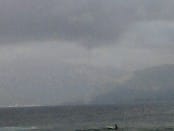 Une trombe marine a été observée le 3 octobre 2009 au large de Calcatoggio (Haute-Corse), vers 16h30 locales. Cette trombe, formée dans le golfe de Sagone, a succédé à une première trombe qui, elle, n'a pas été photographiée. - 03/10/2009 16:30 - (c) Altimonti