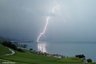 Orage sur le Léman depuis Chexbres entre 21h et 21h30 le jeudi 5 juillet - 05/07/2012 22:30 - Mickaël NARCON