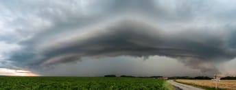 Arcus à l'approche d'une ligne orageuse venant du département du Nord. Photographié dans la botte du Hainaut en Belgique - 29/07/2013 21:00 - Laurent Vanbeveren