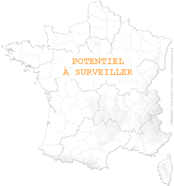 Carte de previsibilite d'orage