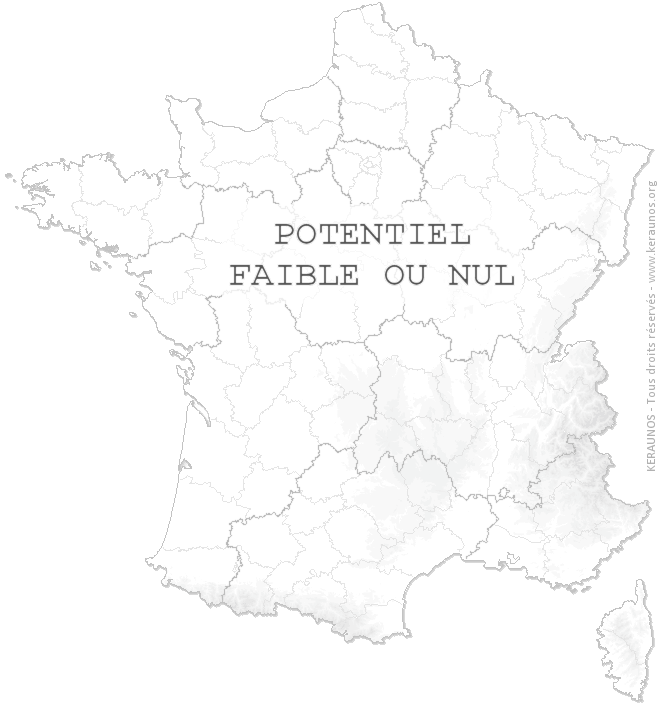 Carte de probabilite d'orage