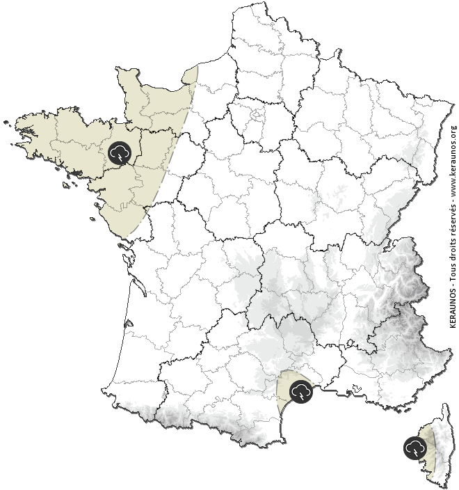 Carte de prévision des orages