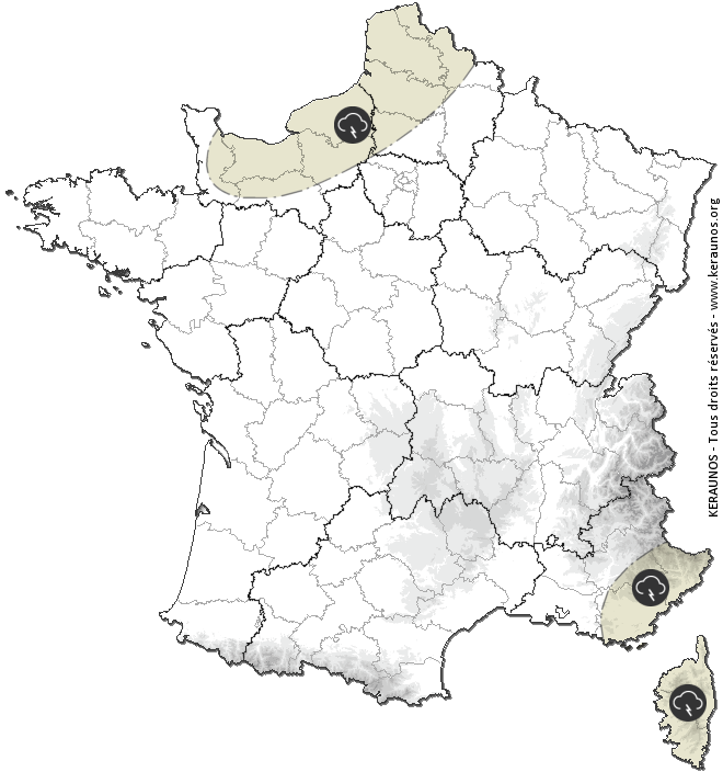 Carte de prévision des orages