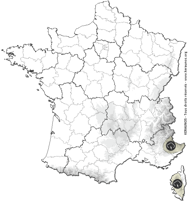 Carte de prévision des orages