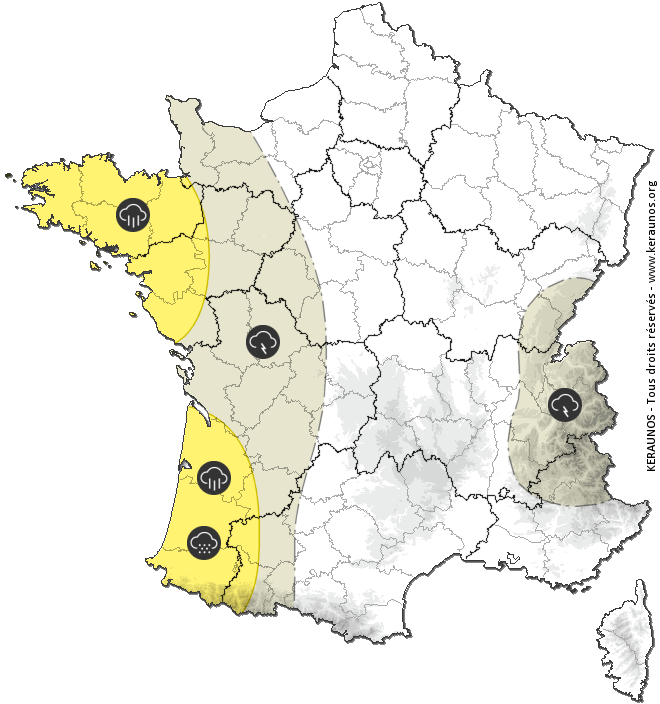 Carte de prévision des orages