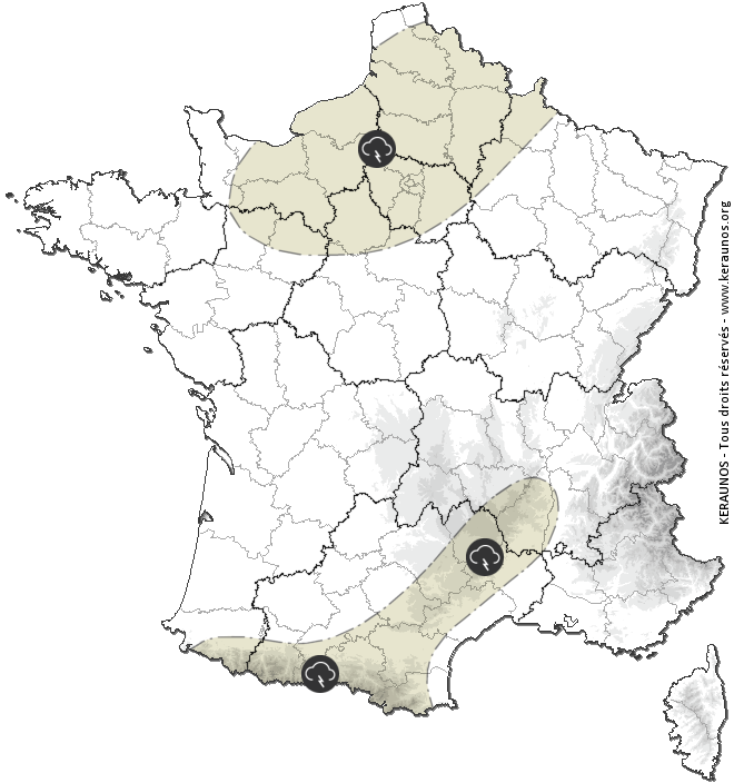 Carte de prévision des orages