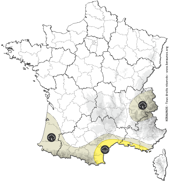 Carte de prévision des orages