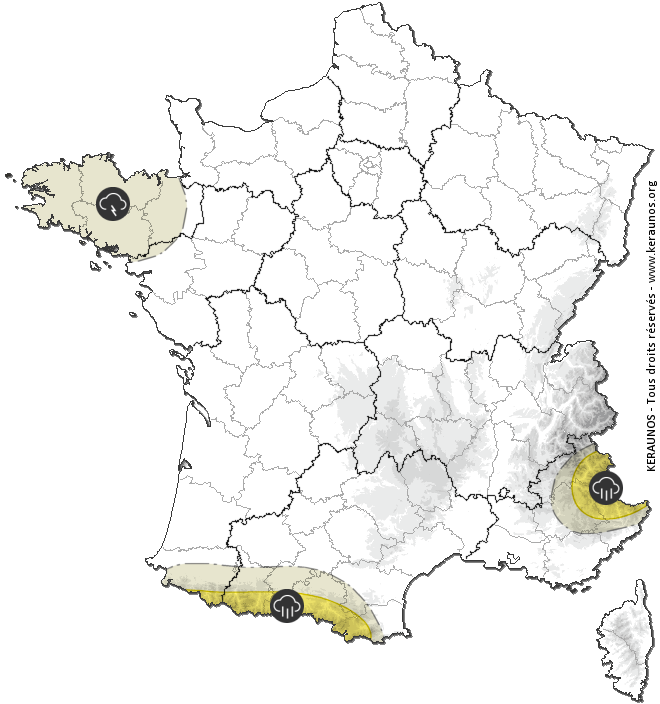 Carte de prévision des orages