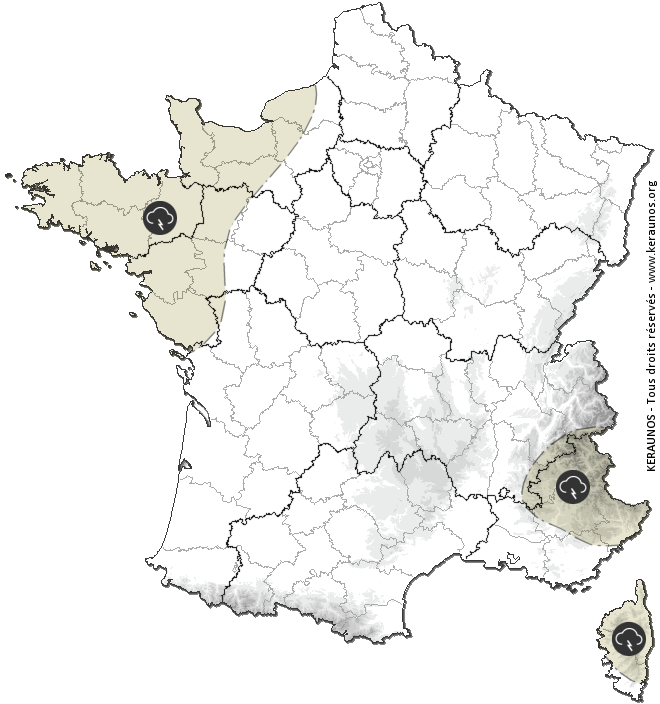 Carte de prévision des orages