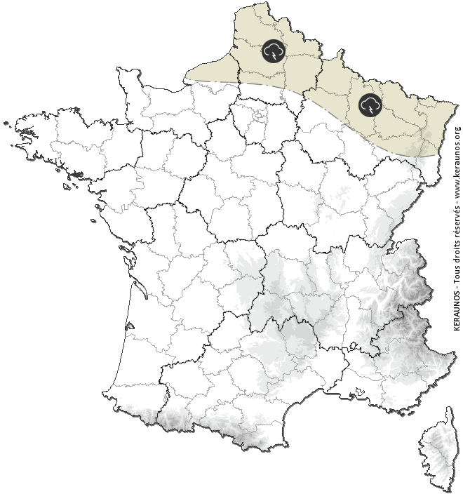 Carte de prévision des orages