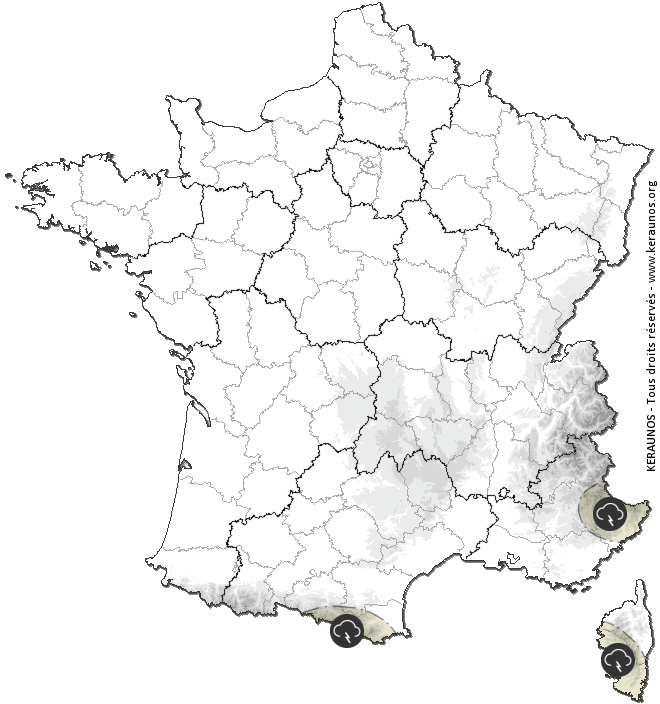 Carte de prévision des orages - Keraunos