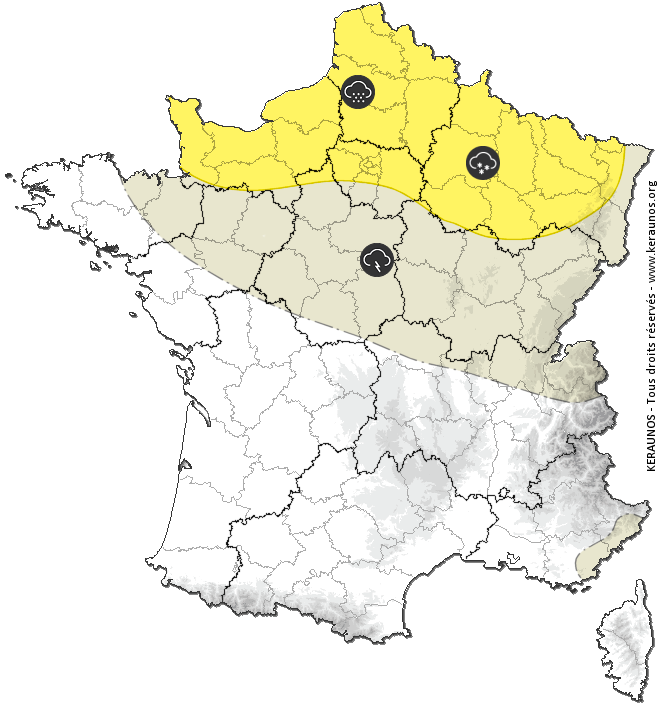 Carte de prévision des orages