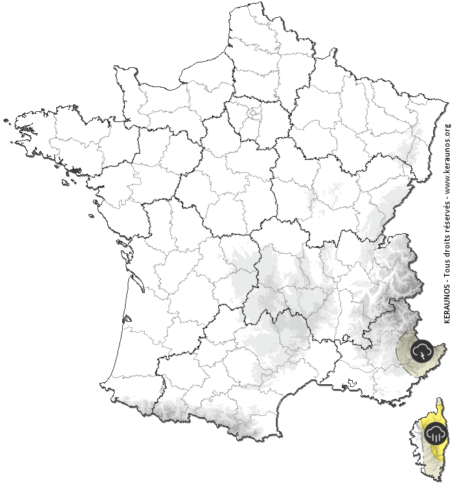 Carte de prévision des orages