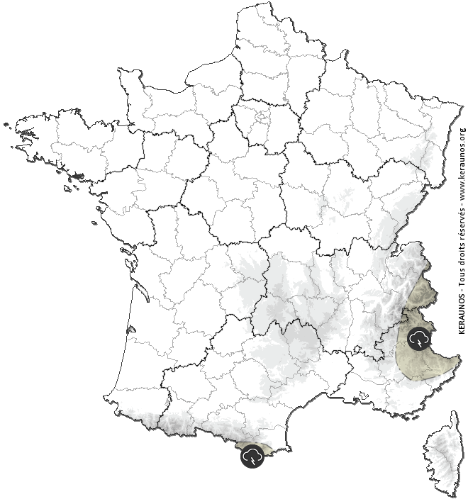 Carte de prévision des orages - Keraunos