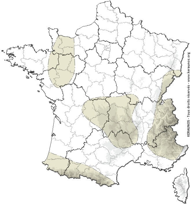 Carte de prévision des orages