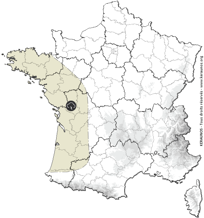 Carte de prévision des orages