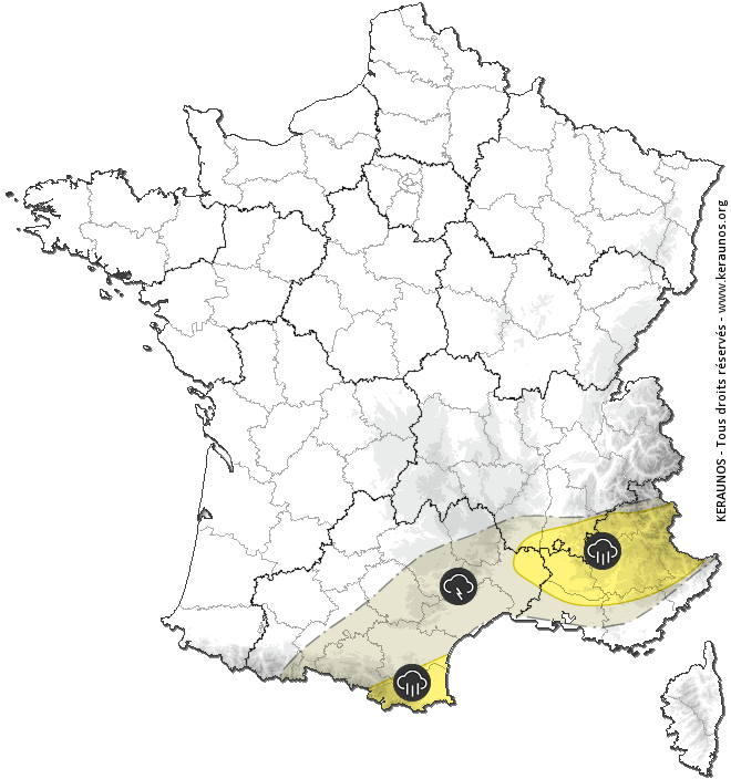 Carte de prévision des orages