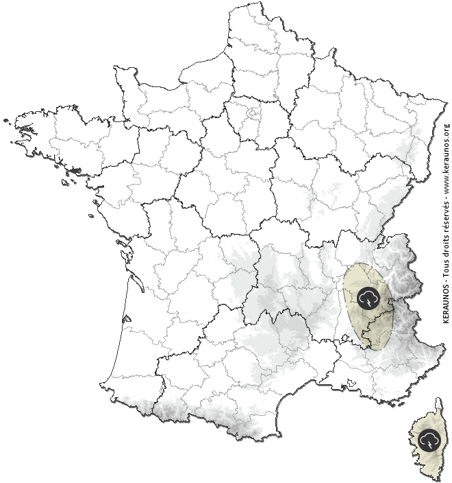Carte de prévision des orages