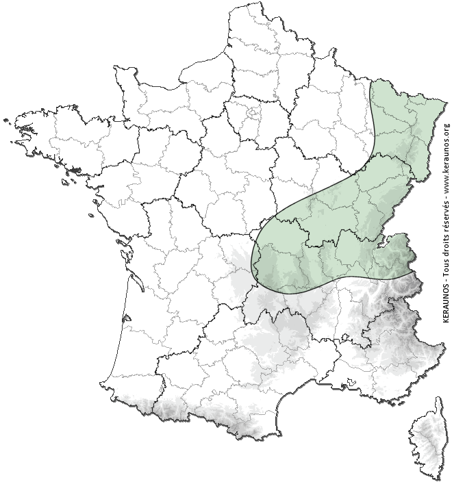 Carte de probabilité d'orage fort