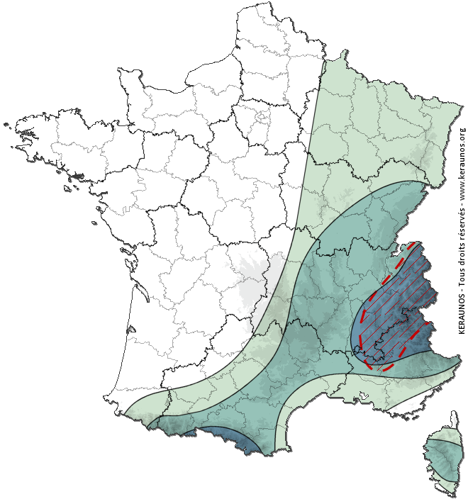 Carte de probabilité d'orage