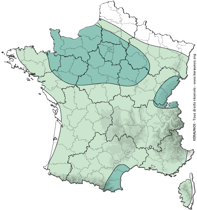 Carte de probabilité d'orage