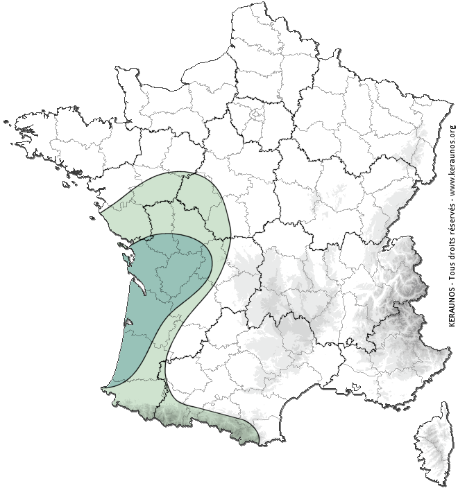 Carte de probabilité d'orage