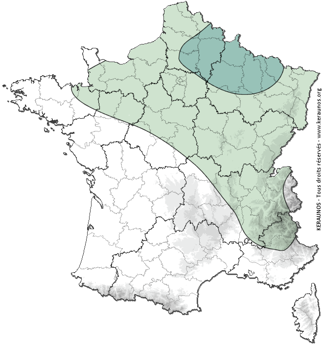 Carte de probabilité d'orage