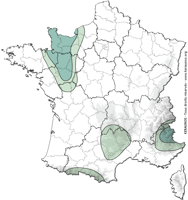 Carte de probabilité d'orage