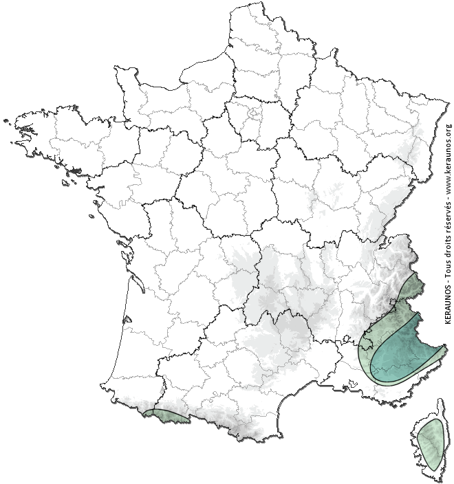 Carte de probabilité d'orage