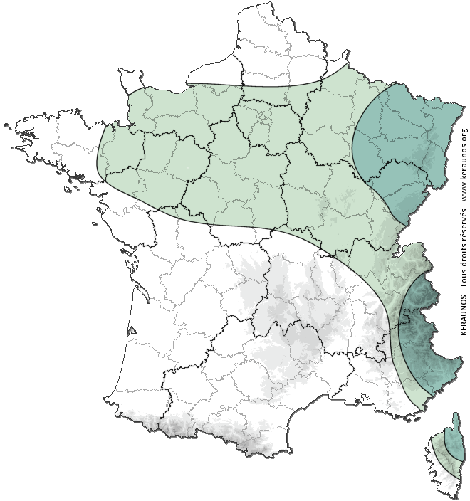 Carte de probabilité d'orage