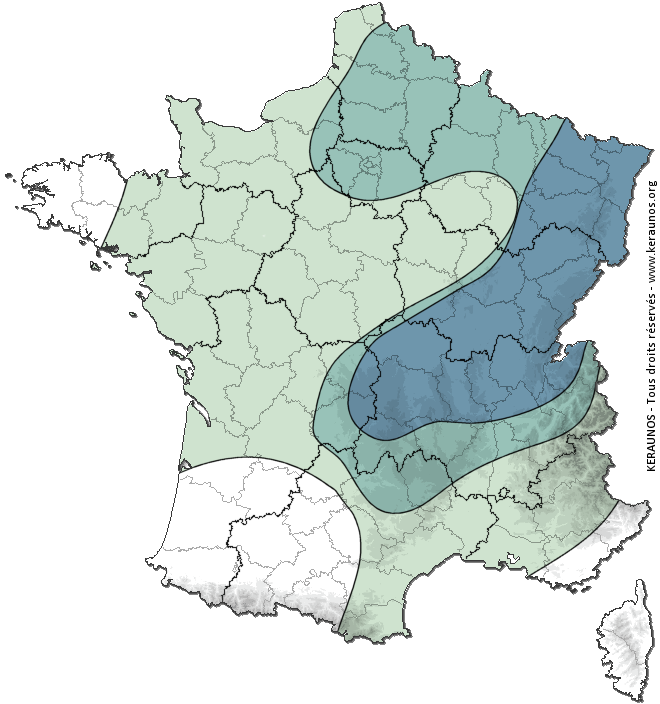 Carte de probabilité d'orage