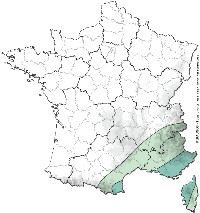 Carte de probabilité d'orage