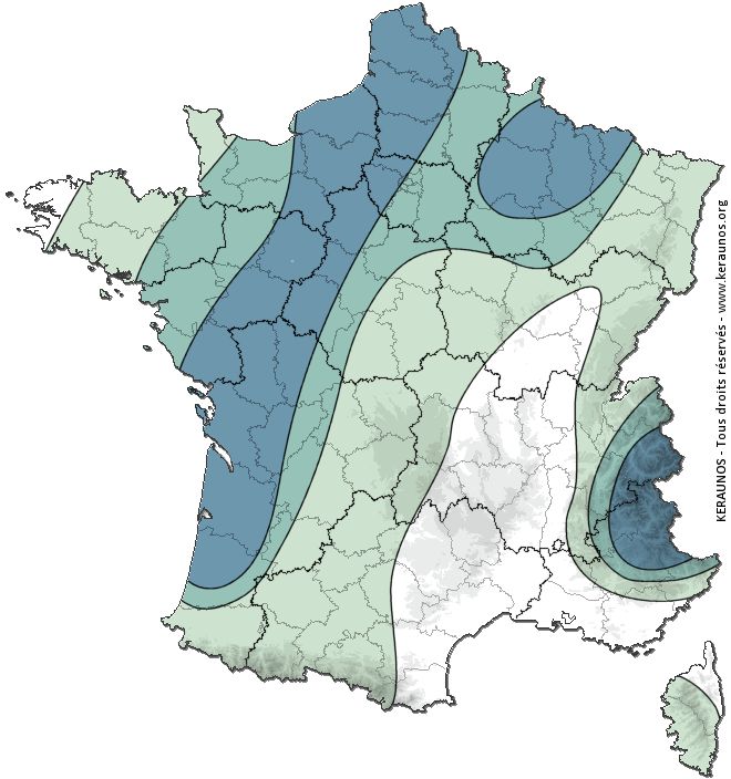 Carte de probabilité d'orage