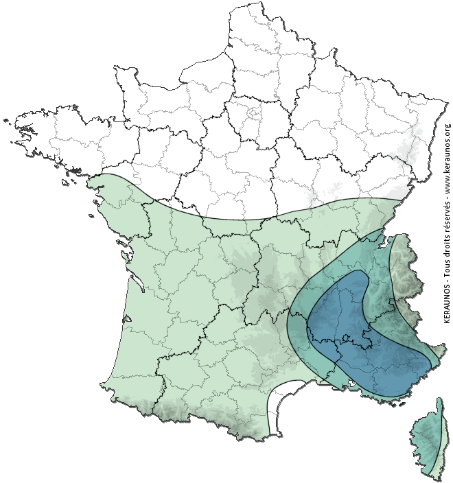 Carte de probabilité d'orage