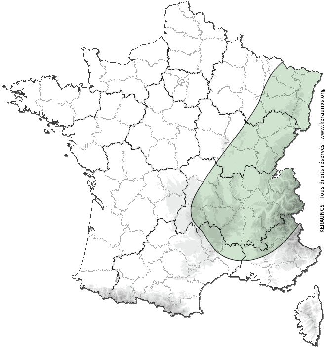 Carte de probabilité d'orage fort
