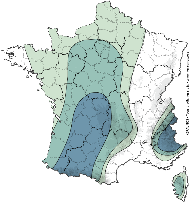 Carte de probabilité d'orage