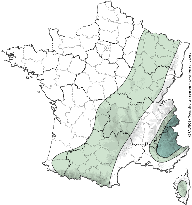 Carte de probabilité d'orage