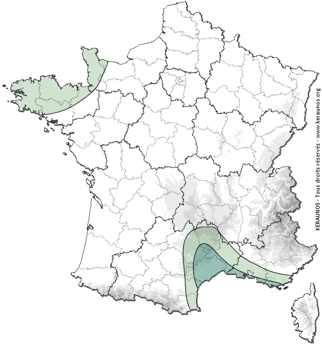 Carte de probabilité d'orage