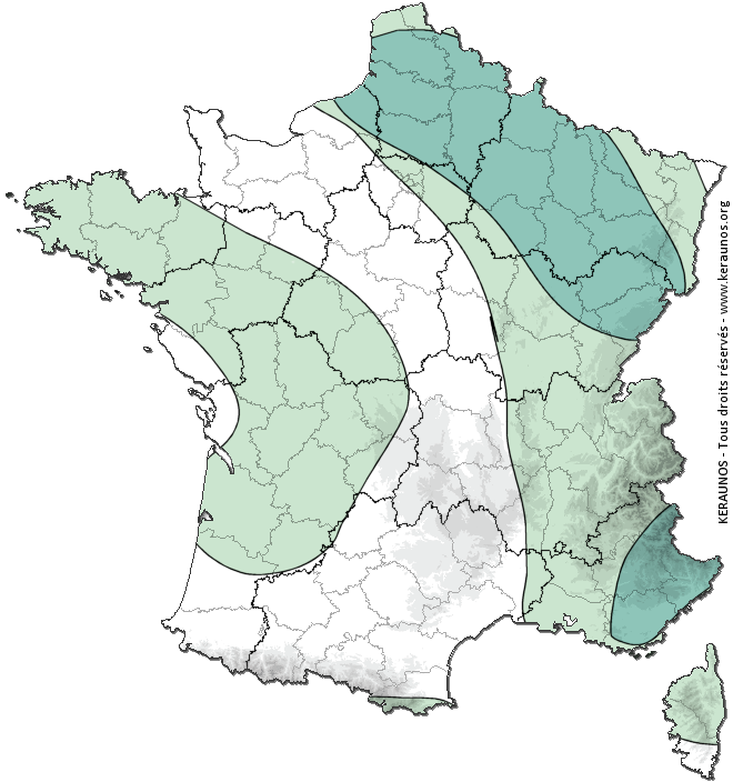 Carte de probabilité d'orage