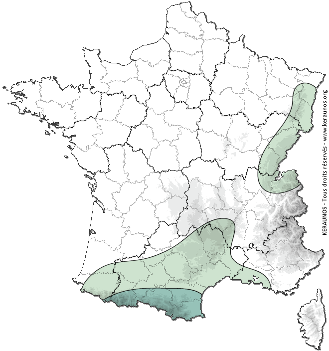 Carte de probabilité d'orage