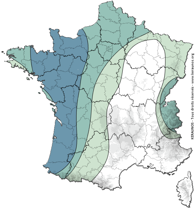 Carte de probabilité d'orage