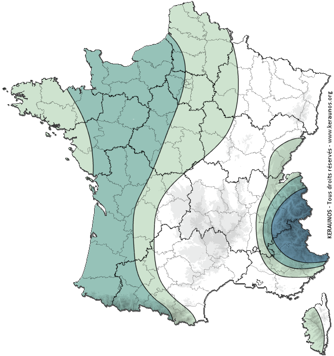 Carte de probabilité d'orage