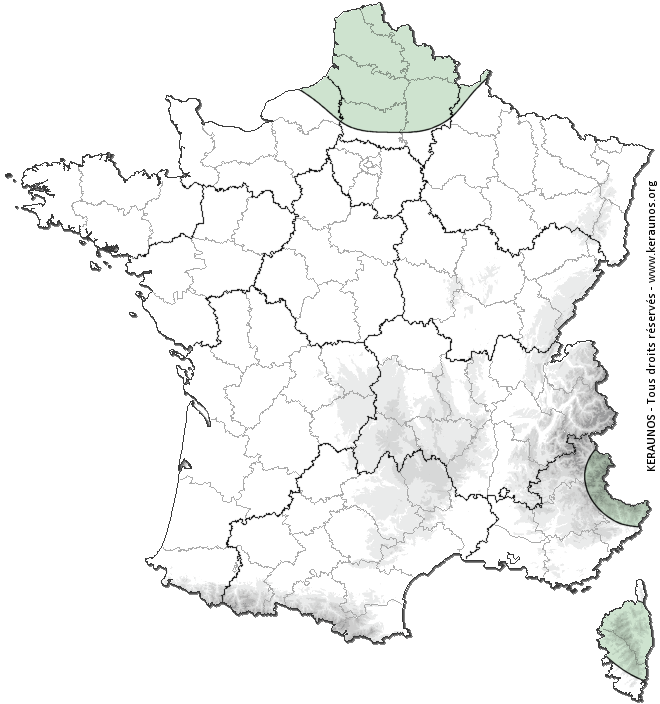 Carte de probabilité d'orage