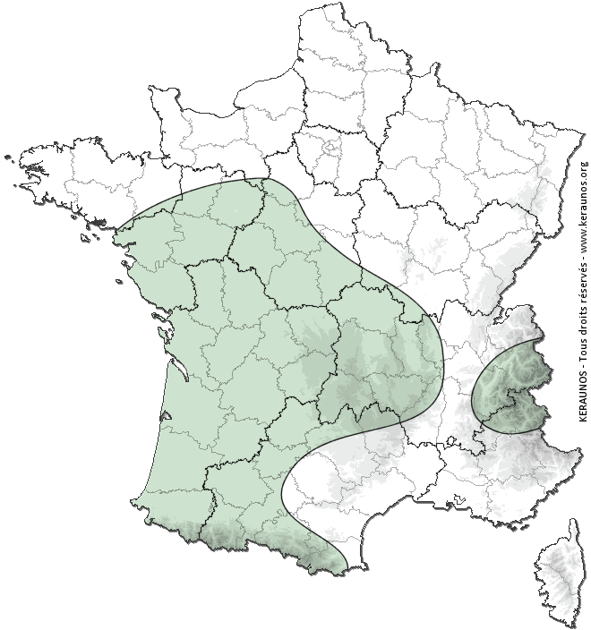 Carte de probabilité d'orage